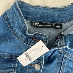 New York & Company Denim Short Sleeve Dress.